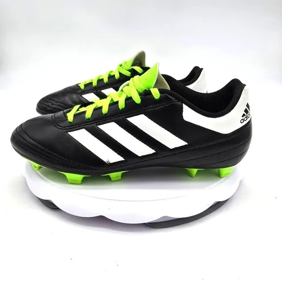 Adidas Shoes Men 7.5 Goletto VI FG J Soccer Black Green BB4841 Cleats