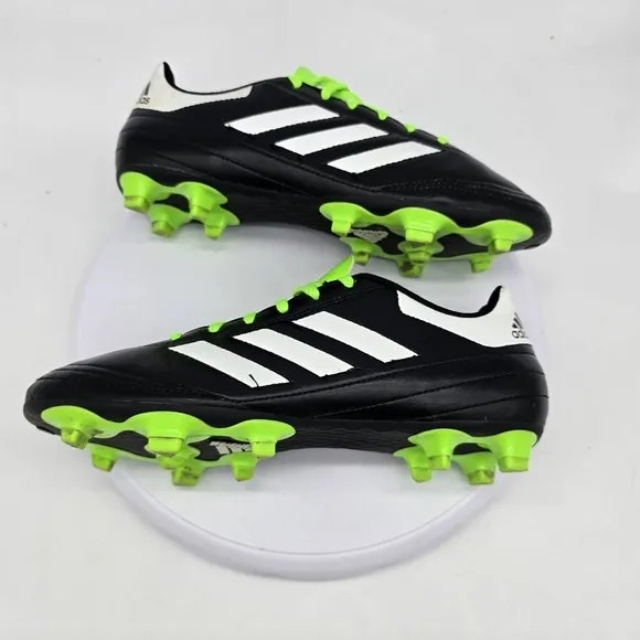 Adidas Shoes Men 7.5 Goletto VI FG J Soccer Black Green BB4841 Cleats