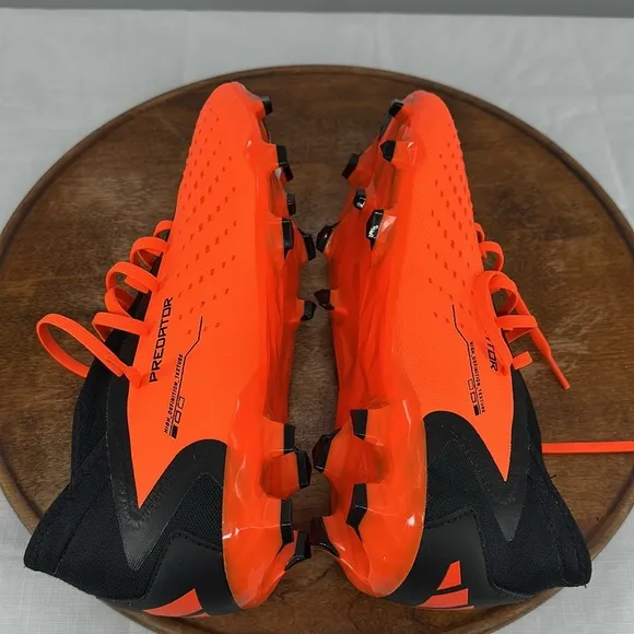 Adidas Shoes Mens 10.5 Predator Accuracy 3 Neon Orange Lace Up Soccer Cleats