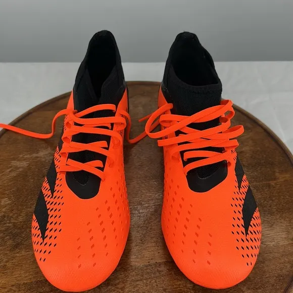 Adidas Shoes Mens 10.5 Predator Accuracy 3 Neon Orange Lace Up Soccer Cleats