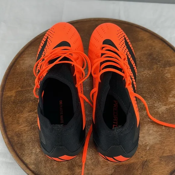 Adidas Shoes Mens 10.5 Predator Accuracy 3 Neon Orange Lace Up Soccer Cleats