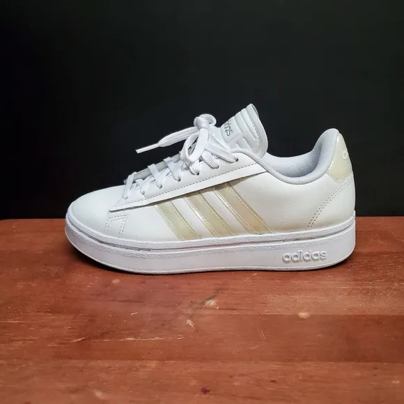 Adidas Size 6 Grand Court Alpha White Tennis Shoes GY7056