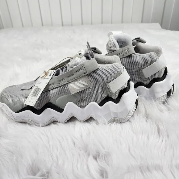 Adidas Sneakers Exhibit B Size 10 Mid Basketball Shoes in Grey Black White