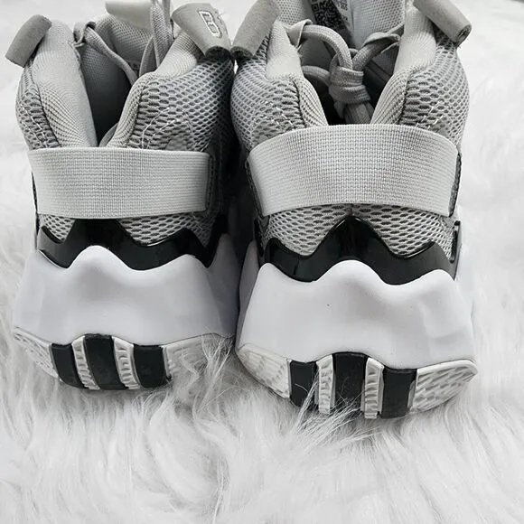 Adidas Sneakers Exhibit B Size 10 Mid Basketball Shoes in Grey Black White