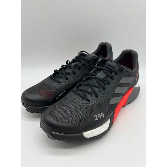 Adidas Terrex Agravic Ultra Trail Mens Black Red Running Shoes FY7628 Size 7🛒
