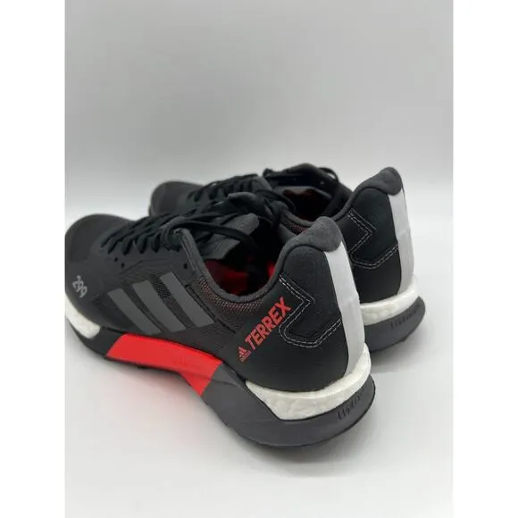 Adidas Terrex Agravic Ultra Trail Mens Black Red Running Shoes FY7628 Size 7🛒