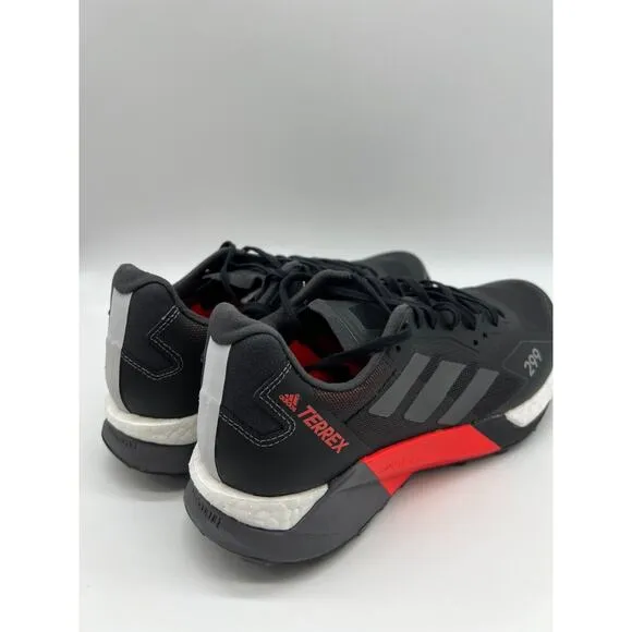 Adidas Terrex Agravic Ultra Trail Mens Black Red Running Shoes FY7628 Size 7🛒