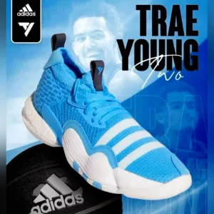 ADIDAS Trae Young 2 Sky Rush Blue White Boost Basketball Shoes H06479 Size 13