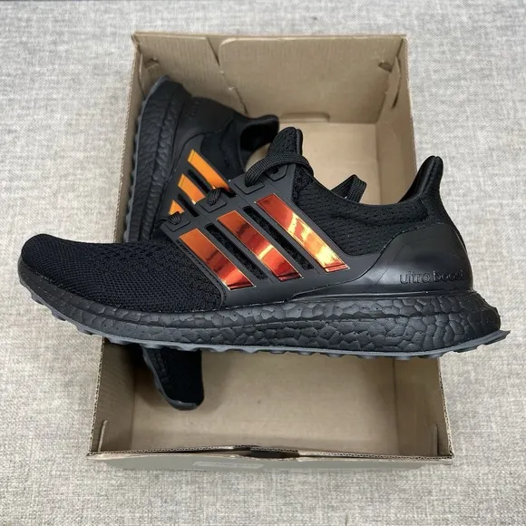 Adidas Ultraboost 1.0 Mirror Pack Black Road Running Shoes Men Size 8 JH6583