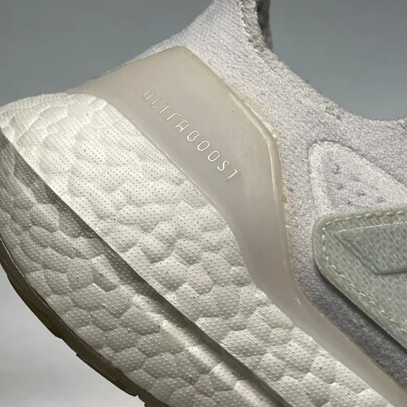 adidas UltraBOOST 21 x Parley Primeknit Mens 7.5 White Running Shoes Workout Gym