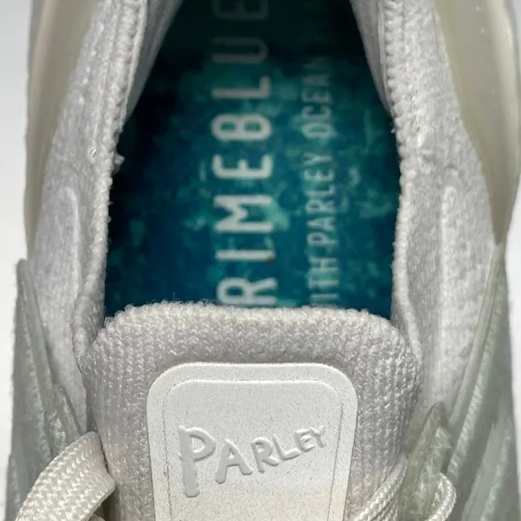 adidas UltraBOOST 21 x Parley Primeknit Mens 7.5 White Running Shoes Workout Gym