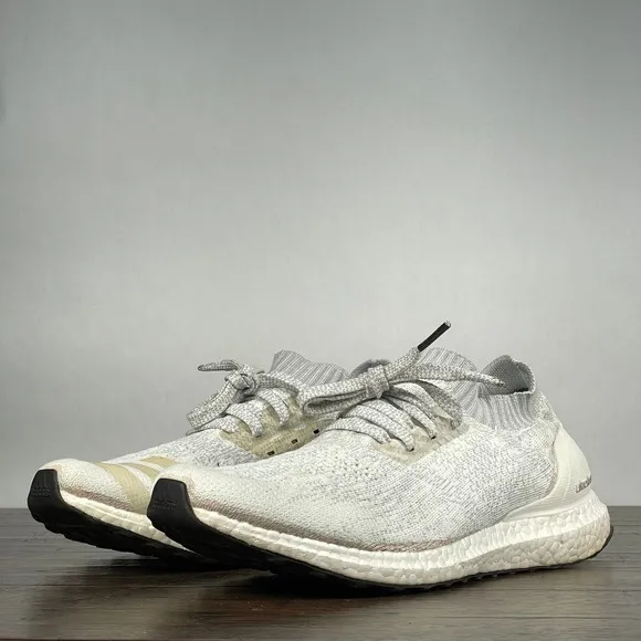adidas UltraBOOST Uncaged Mens 11 White Tint Mesh Knit Running Shoes Workout Gym
