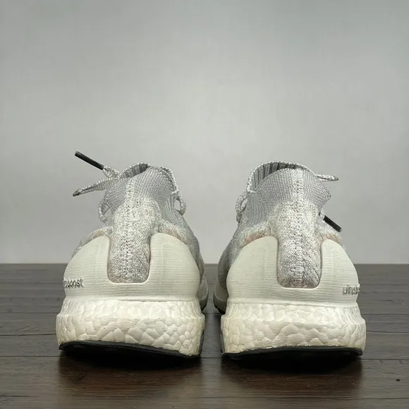 adidas UltraBOOST Uncaged Mens 11 White Tint Mesh Knit Running Shoes Workout Gym