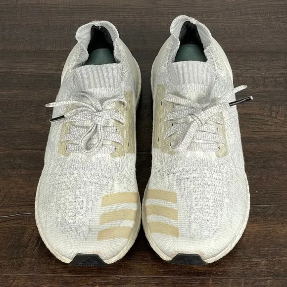 adidas UltraBOOST Uncaged Mens 11 White Tint Mesh Knit Running Shoes Workout Gym