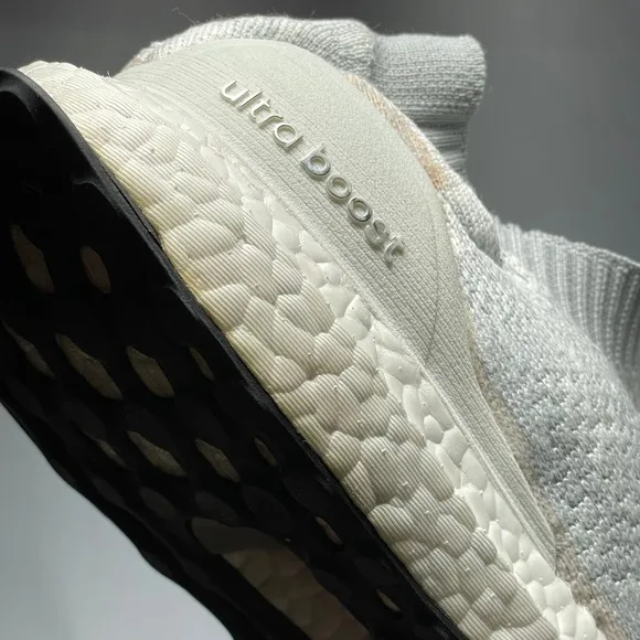 adidas UltraBOOST Uncaged Mens 11 White Tint Mesh Knit Running Shoes Workout Gym