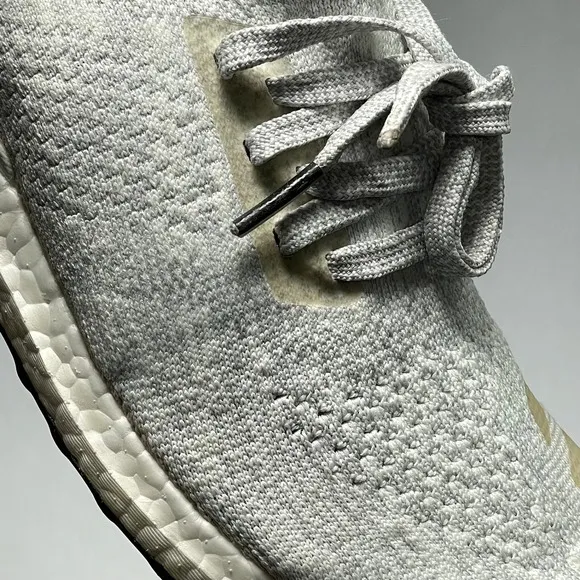 adidas UltraBOOST Uncaged Mens 11 White Tint Mesh Knit Running Shoes Workout Gym