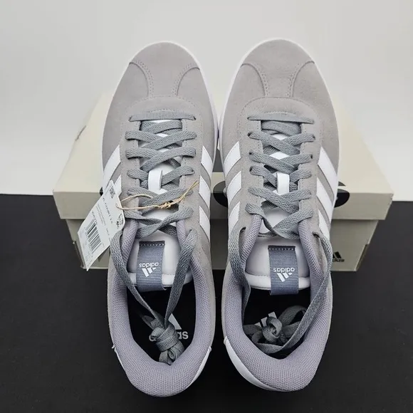 Adidas VL Court 3.0 Skateboarding Shoes Sneakers ID6276 Grey/White Men's Sz 10.5