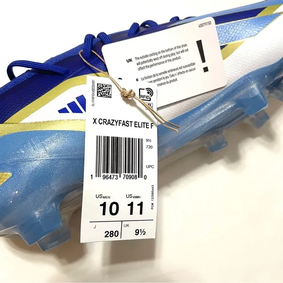Adidas X Crazyfast ELITE FG Messi Soccer Cleats Shoes Men’s Size 10 Blue ID0710