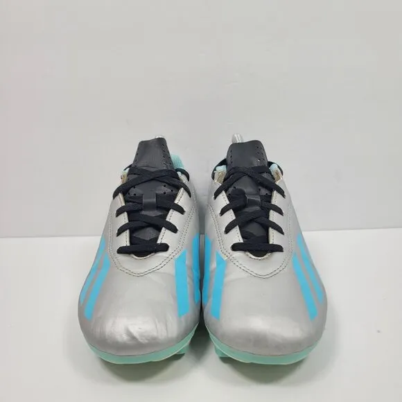 Adidas X Crazyfast MESSI.4 Men's Silver Blue Cleats IE4071 US Size 5