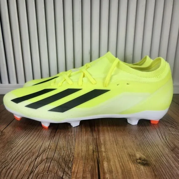 Adidas X Crazyfast League FG IG0605 Mens Size 11.5 Yellow Athletic Soccer Cleats