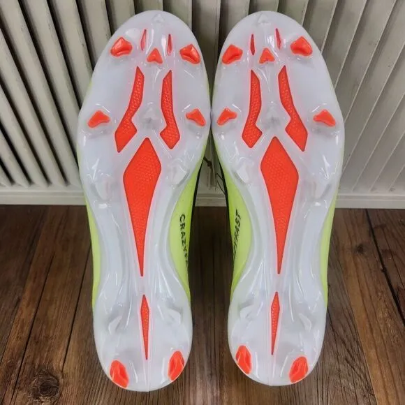Adidas X Crazyfast League FG IG0605 Mens Size 11.5 Yellow Athletic Soccer Cleats