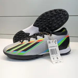 Adidas X Speedportal.3 Turf Silver Solar Black GW8486 Soccer shoes Men 7 Women 8