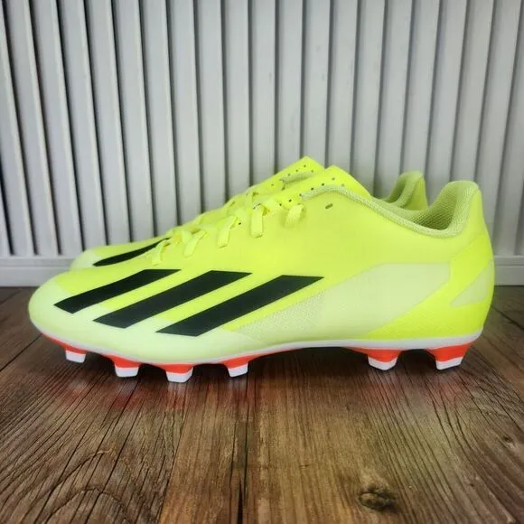 Adidas X Crazyfast Club FxG IG0618 Mens Size 9.5 Yellow Athletic Soccer Cleats