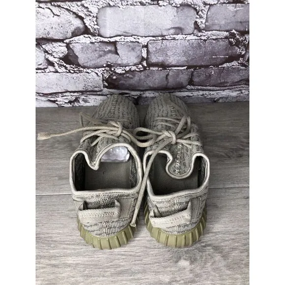 adidas Yeezy Boost 350 Grey Knit Lace Up Gym Sneakers Shoes Men’s Sz 7M US/40EU