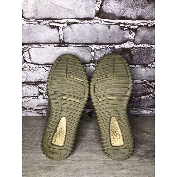 adidas Yeezy Boost 350 Grey Knit Lace Up Gym Sneakers Shoes Men’s Sz 7M US/40EU