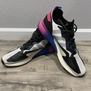 Adidas ZX 2K Boost Shoes Mens Size 10.5 FX8835 White/Blue/Black/Pink Running