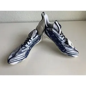 Adidas Adizero Football Cleats White Navy Blue Shoes GZ6912 Men's Sz 14 NEW