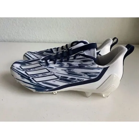 Adidas Adizero Football Cleats White Navy Blue Shoes GZ6912 Men's Sz 14 NEW