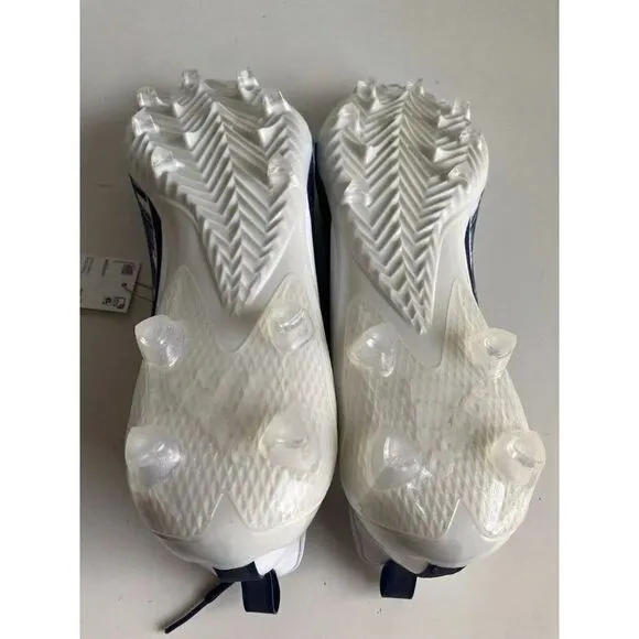 Adidas Adizero Football Cleats White Navy Blue Shoes GZ6912 Men's Sz 14 NEW