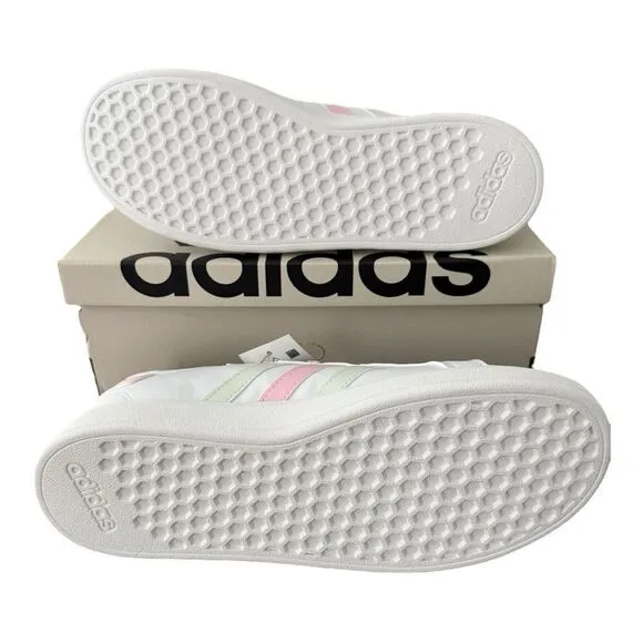 Adidas Grand Court 2.0 Big Kids Youth Size 6 IH4886 White Pink Green