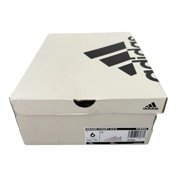 Adidas Grand Court 2.0 Big Kids Youth Size 6 IH4886 White Pink Green