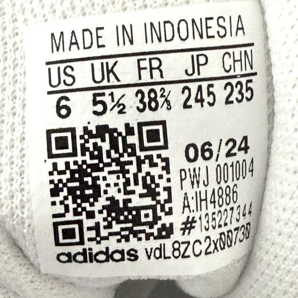 Adidas Grand Court 2.0 Big Kids Youth Size 6 IH4886 White Pink Green