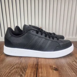 Adidas Grand Court SE Mens 10 Black White Leather Lifestyle Sneaker Shoes FY8549