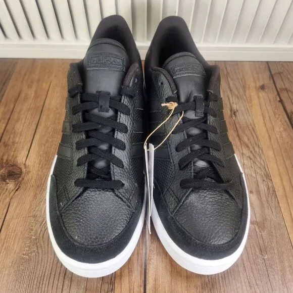 Adidas Grand Court SE Mens 10 Black White Leather Lifestyle Sneaker Shoes FY8549