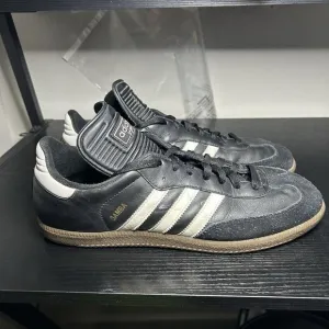 Adidas Mens Shoes Black White 12.5 Samba Soccer Suede Leather Athletic 034563