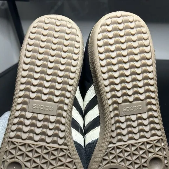 Adidas Mens Shoes Black White 12.5 Samba Soccer Suede Leather Athletic 034563