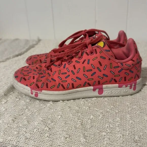 ADIDAS The Simpsons x Stan Smith J 'Donut Sprinkles Shoes Sneakers Kid's size 13