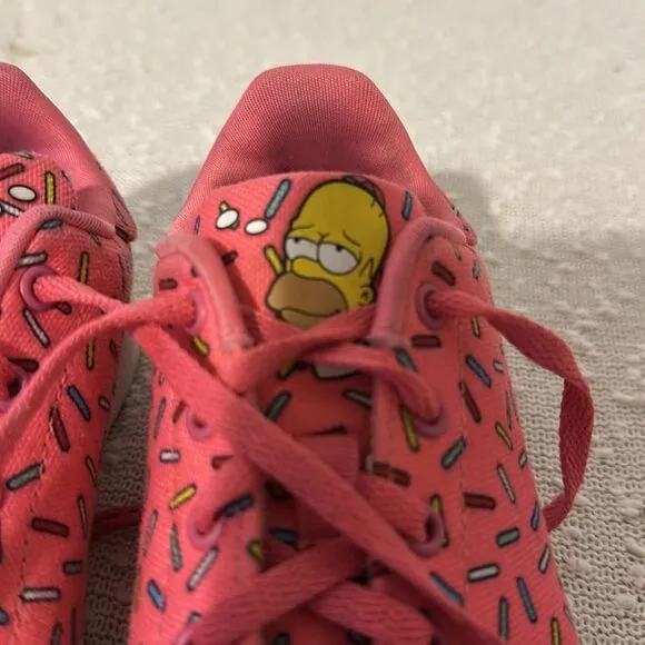 ADIDAS The Simpsons x Stan Smith J 'Donut Sprinkles Shoes Sneakers Kid's size 13