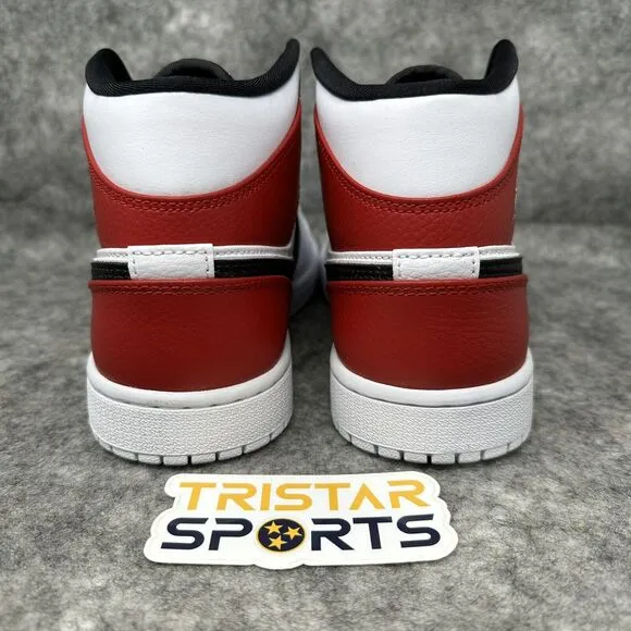 Air Jordan 1 Mid Shoes Mens Size 7 Chicago White Red Black 554724-116