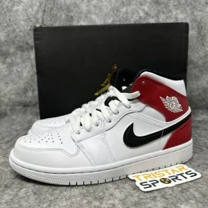 Air Jordan 1 Mid Shoes Mens Size 7 Chicago White Red Black 554724-116