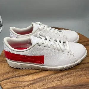 Air Jordan 1 Shoes Mens Size 13 Centre Court White University Red Sneakers