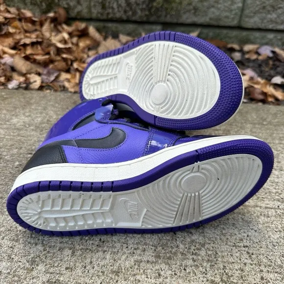 Air Jordan 1 Zoom CMFT Court Purple Patent Shoes CT0979-505 Women's Size 6 US