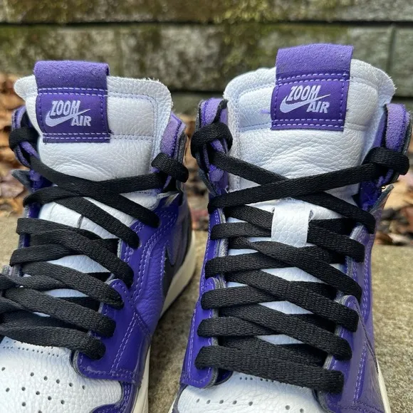 Air Jordan 1 Zoom CMFT Court Purple Patent Shoes CT0979-505 Women's Size 6 US