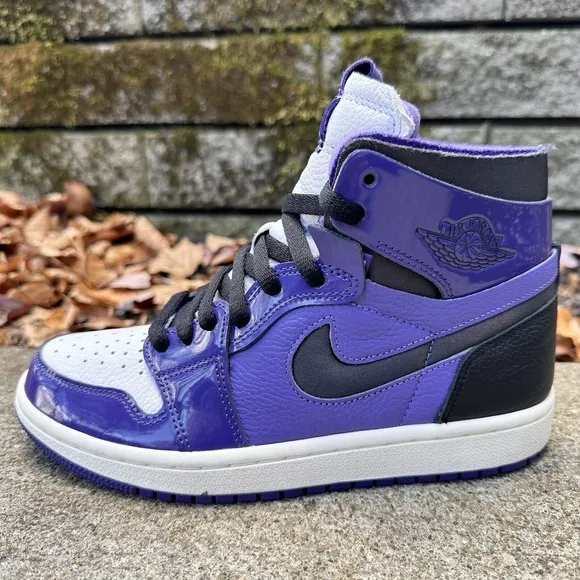 Air Jordan 1 Zoom CMFT Court Purple Patent Shoes CT0979-505 Women's Size 6 US