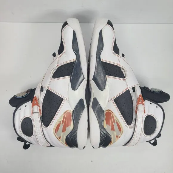 Air Jordan 8 Retro LS 2007 Men's White Black Toes Shoes 317258 104 US Size 11
