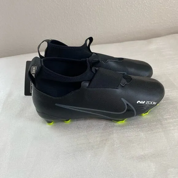 Air Zoom Mercurial Nike soccer shoes size 5Y black and neon green yellow